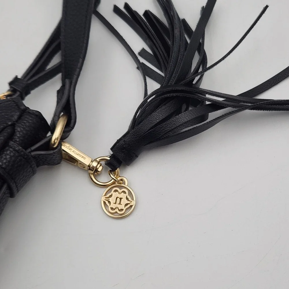 Nanette Lepore Crossbody Purse Black Tassel Gold‎ Tone Small Bag